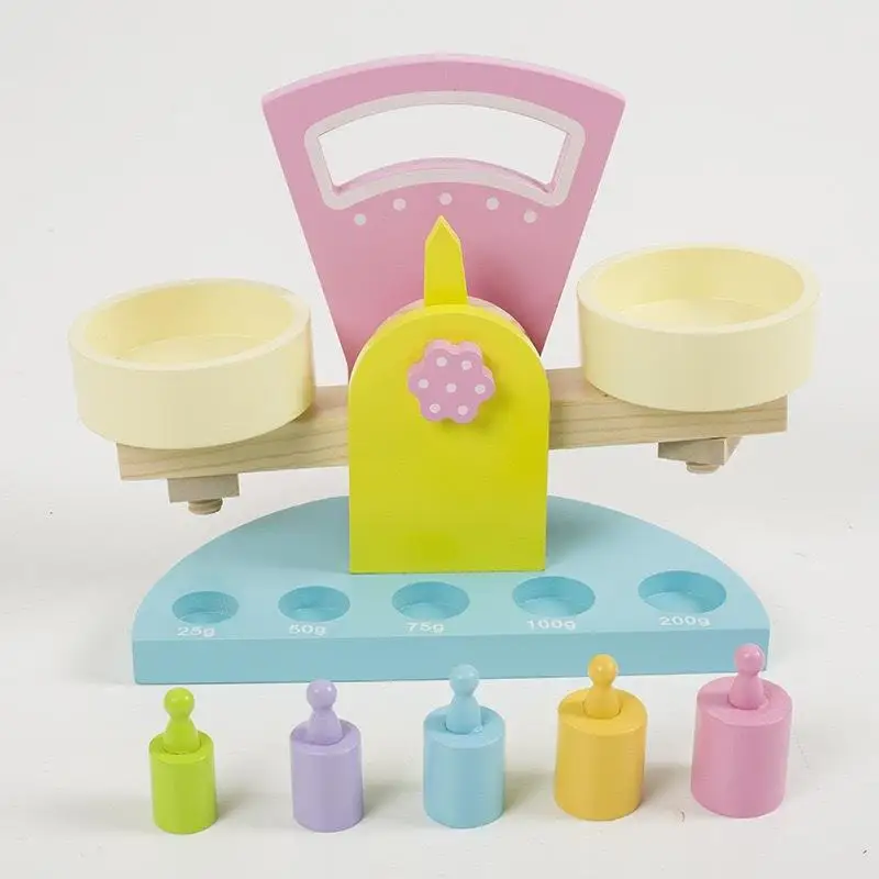 

Montessori Educational Toddler Kids Early Development Scale Funny Balance Game Wooden Toy