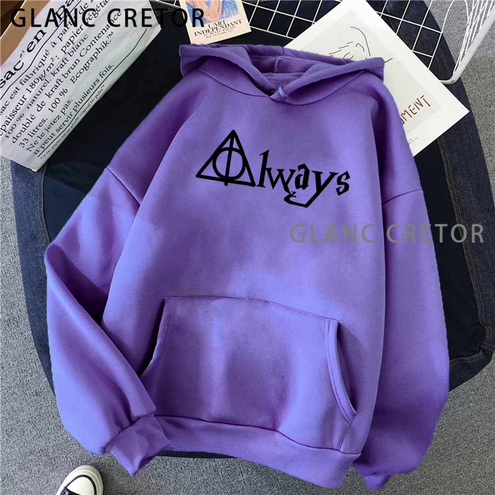 

Women Hoodies Pullovers Hoodies Sweatshirts Always Print Anime Hoody Streetwear Hip Hop Tops