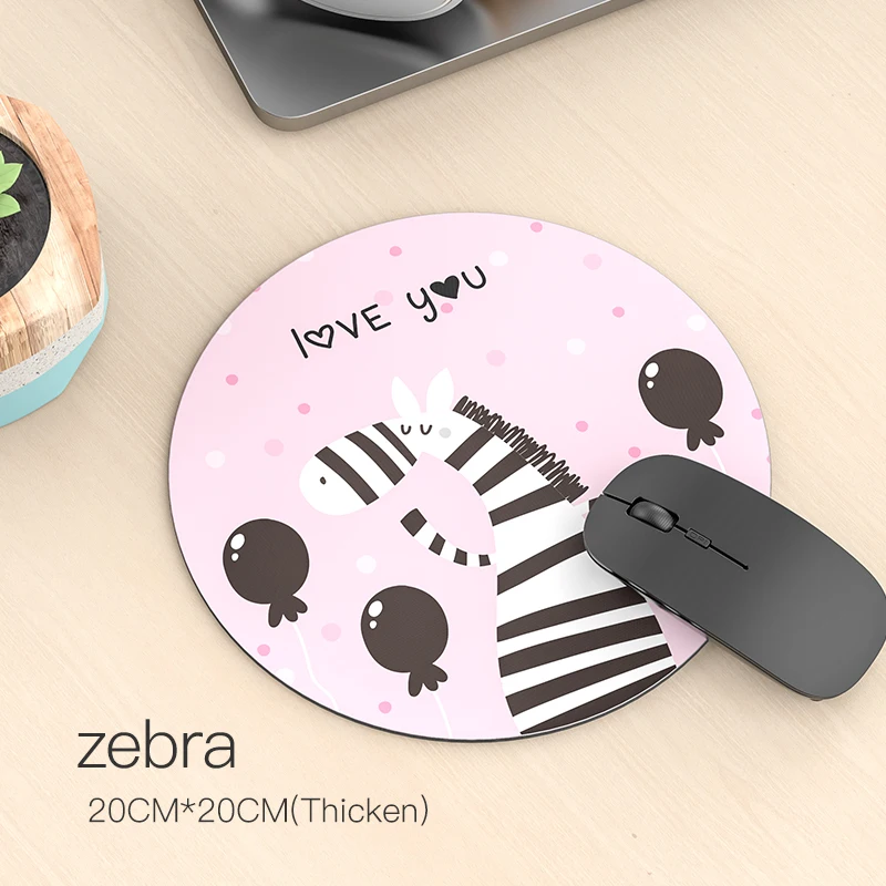 Круглый коврик для мыши 20 см Настольный с рисунком планшета и домашние офисные