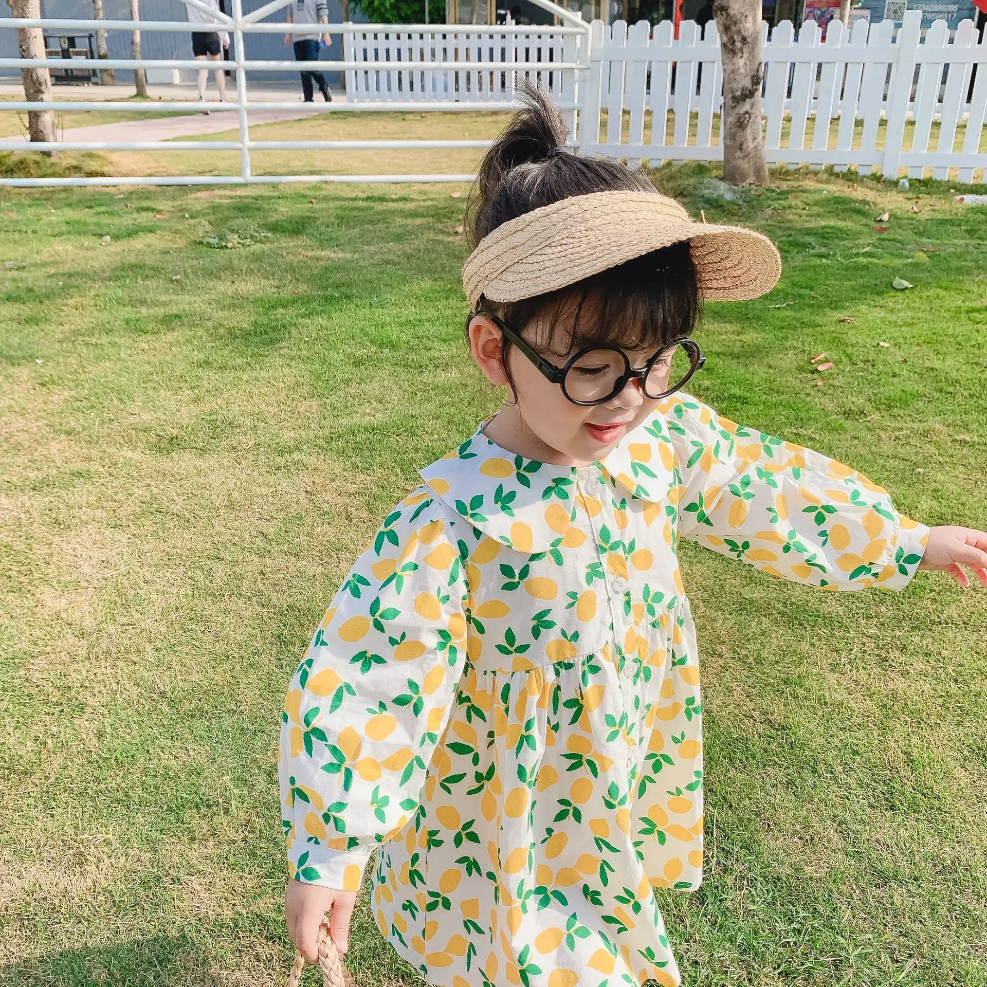 Весна 2020 Новое поступление свободное Хлопковое платье с длинными рукавами для