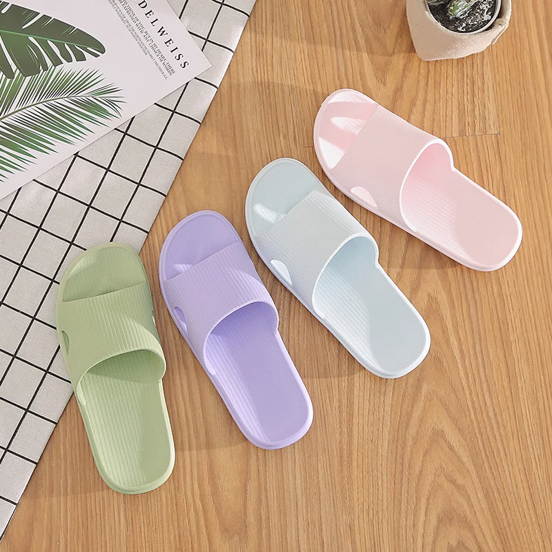 

Shower Slippers 2021 Unisex Indoor Home Hotel Sandals Women's Men's Indoor Floor Non-slip Slippers Couple Family Home Slippers