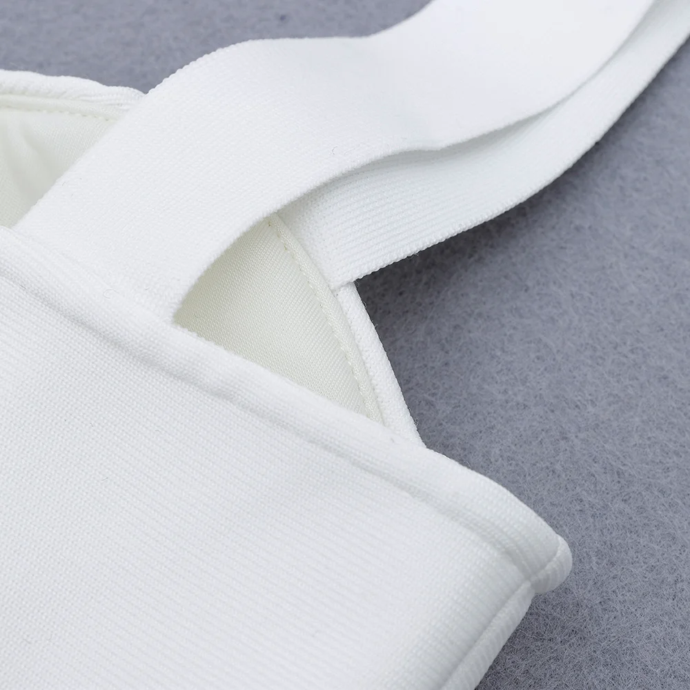 

Top quality summer dress Celebrity open fork white sleeveless brithday marry party bandage Dress club vestidos faashion