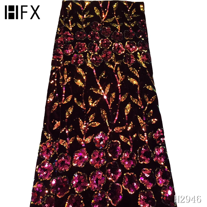 HFX Высококачественная африканская кружевная ткань 2019 Роскошная блестящая с