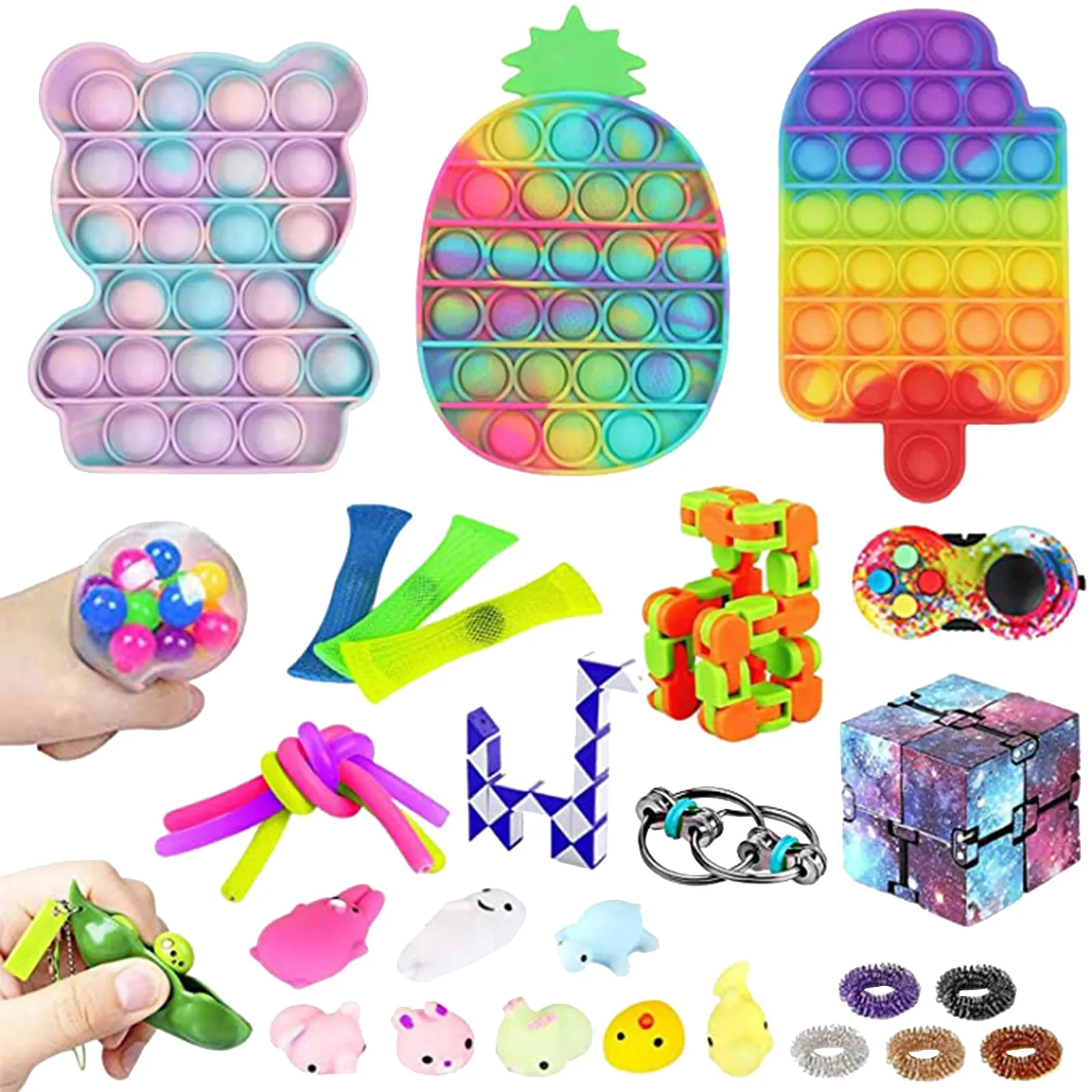 

HOT SALE Fidget Toys Pack Anti-Stress Toy Set Relief Gift for Adults Girl Children Sensory Antistress Relief Figet Toys Box