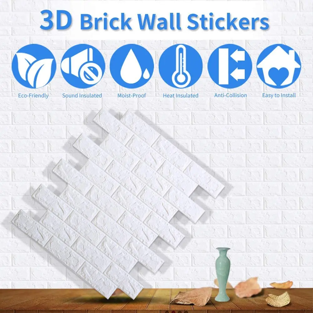 Thicken 28 &quotx30&quot / 70cmx77cm PE foam 3D wallpaper safe family living room children bedroom decoration DIY brick | Обустройство