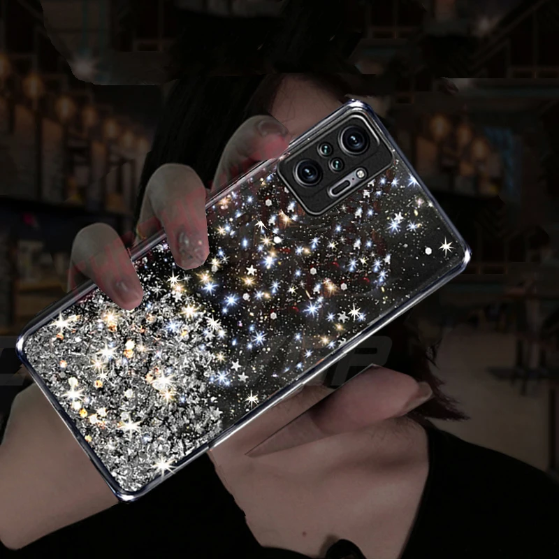 Чехол карамельных цветов с блестками для Xiaomi Redmi Note 10 10S 9T 9S 9 8T 7 8 Pro 9A 9AT 9C 8A M3 X3 NFC X2 F3