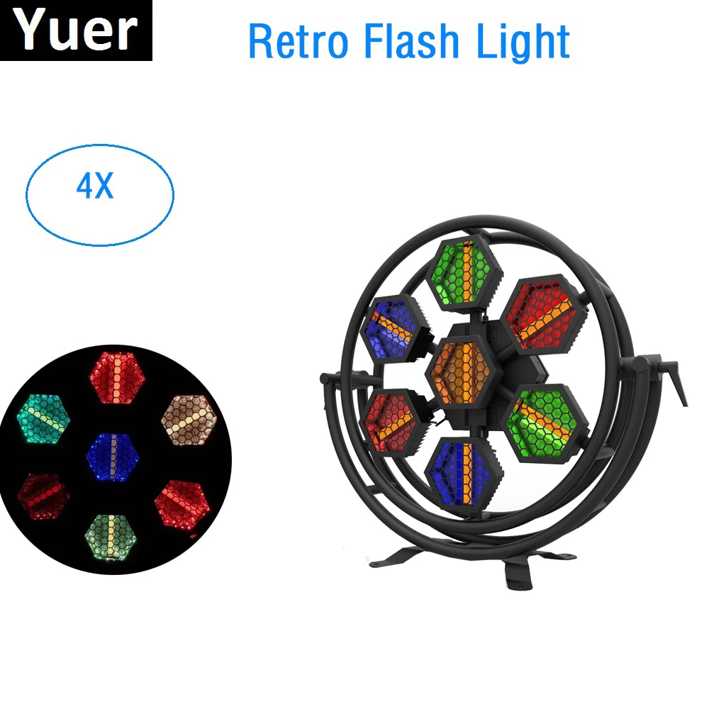 Светодиодный светильник для сцены с эффектом 7X60W светодиодный вспышки DMX 512 Ретро