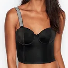 Роскошный готический бюстгальтер с логотипом с эффектом пуш-ап, Женский корсет, бюстье, бюстье, пикантный укороченный топ для ночного клуба вечерние, жилет, бюстгальтер