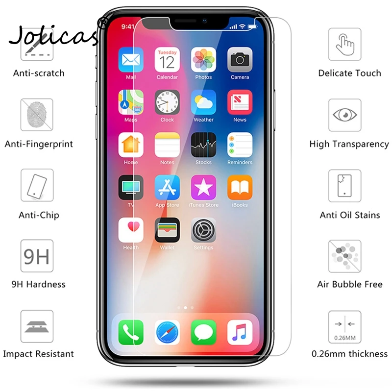 Закаленное стекло для iPhone 7 8 6 5 зеркальная защита экрана телефона 9H HD закаленная