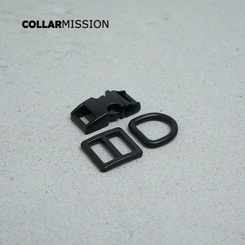 100 unids/lote (hebilla de metal + Tri-Glid + D anillo/set)15mm metal plateado hebilla para bolsa correas DIY collar de perro accesorios 8 colores-2
