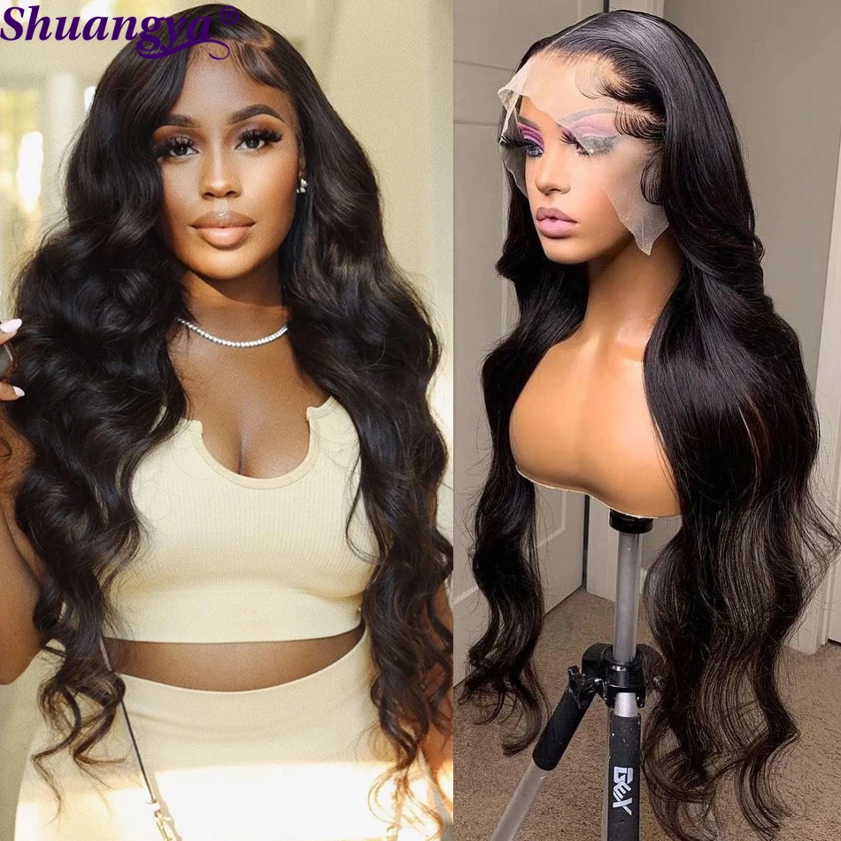 Transparent Body Wave Lace Front Wigs Malaysian Remy Human Hair Lace Wigs Hd 5x5 Lace Closure Wig Pre Plucked Baby Hair Shuangya