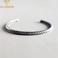 xiyanikesilver color vintage adjustable new fashion prevent allergy bracelets bangle simple jewelry for women gift