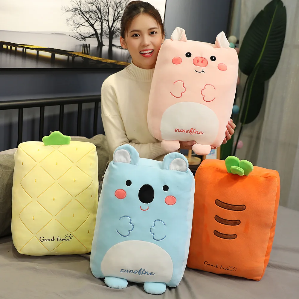 

50cm Soft Animal Cartoon Pillow Cushion Cute Dinosaur Fox Koala Pig carrot Plush Toy Stuffed Lovely kids Birthday Gift
