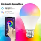 Умсветильник Светодиодная лампа B22 E27 с Wi-Fi, 15 Вт, RGB-подсветка, работает с AlexaGoogle Home, 220-110 В, RGB-подсветка с регулируемой яркостью и белым таймером