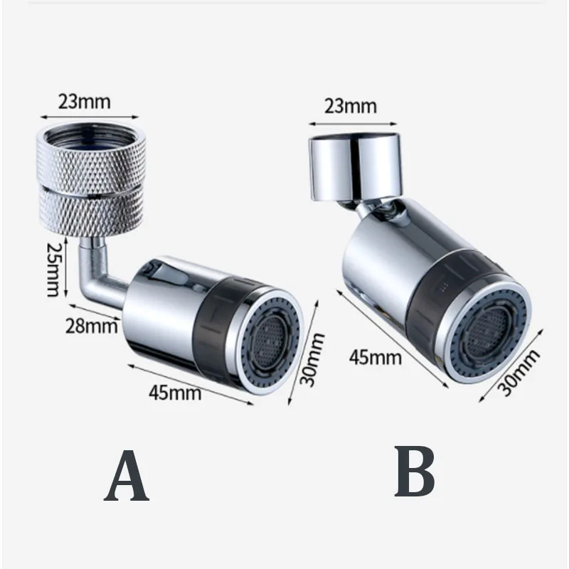 

720 Degrees Splash Filter Faucet Spray Head Anti Splash Filter Faucet 22-24mm Movable Kitchen Tap Water Saving Nozzle Sprayer