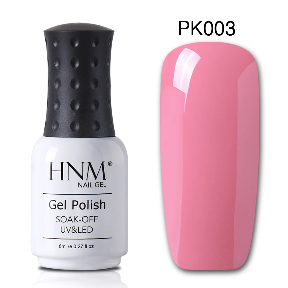 pink 003 HNM 8 мл серый фиолетовый серия цвет уф-гель для ногтей светодиодный лампа гель-лак замачиваемый гибридный лак краска штамповка топ основа лак - Цвет: pink 003