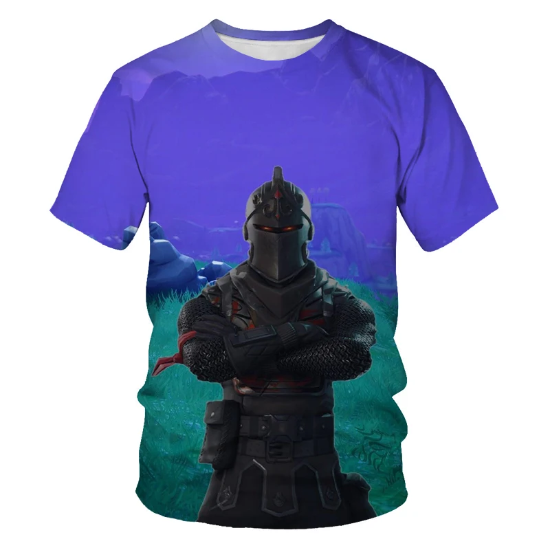 

New 3D printing game warrior character O-neck T-shirt summer comfortable and casual all-match short-sleeved top XXS-6XL