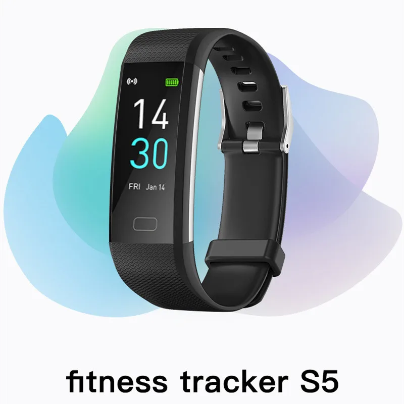 

S5 Second Generation Smart Bracelet Sports Heart Rate Meter Step Taking Temperature Smart Band Health Blood Pressure Waterproof