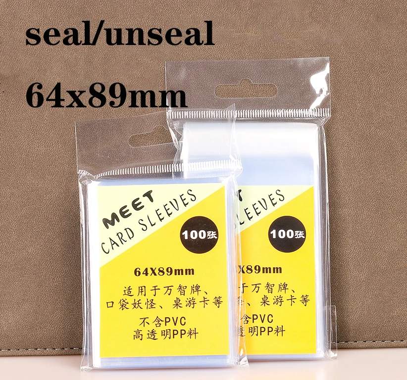 

200 PCS/Lot Acid Free Transparent Perfect Fit Cards Sleeves Perfect Size Sleeve Better Than KMC for MGT/PKM/STAR REALMS 64x89mm