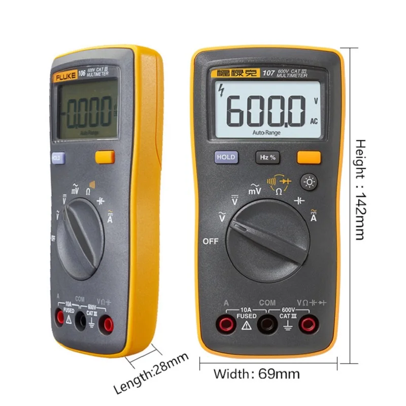 Портативный/Ручной цифровой мультиметр Fluke 107 Многофункциональный F107 |