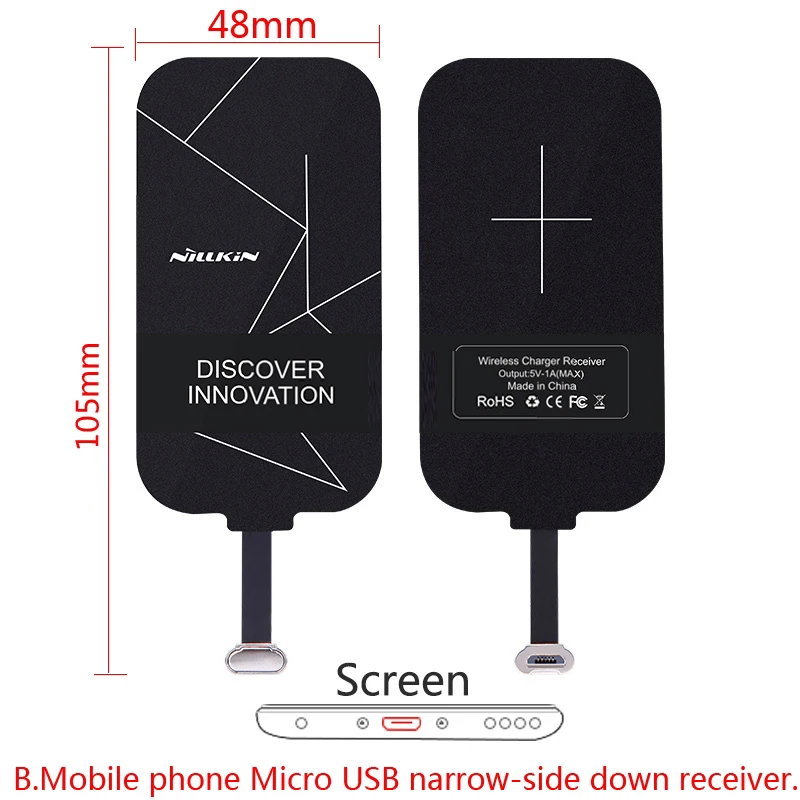 Универсальное беспроводное зарядное устройство Qi приемник зарядка Nillkin Magic Tag Micro