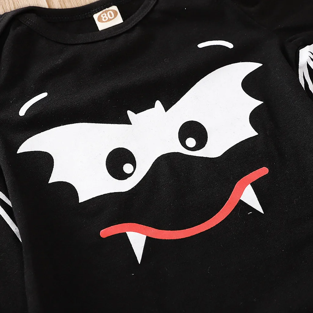 Cartoon Baby Bodysuit For Toddler Newborn Boys Girls Print Halloween Cosplay Costume baby body 2019 | Детская одежда и обувь