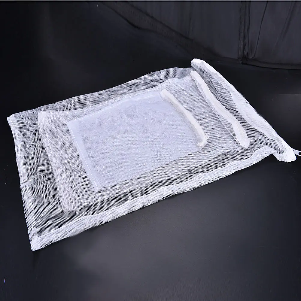 

100Pcs/lot Nylon Mesh Aquarium Fish Tank Pond Filter Media Zipper Bag Net Bag for Bio Balls Activated Carbon Ceramic Storage bag