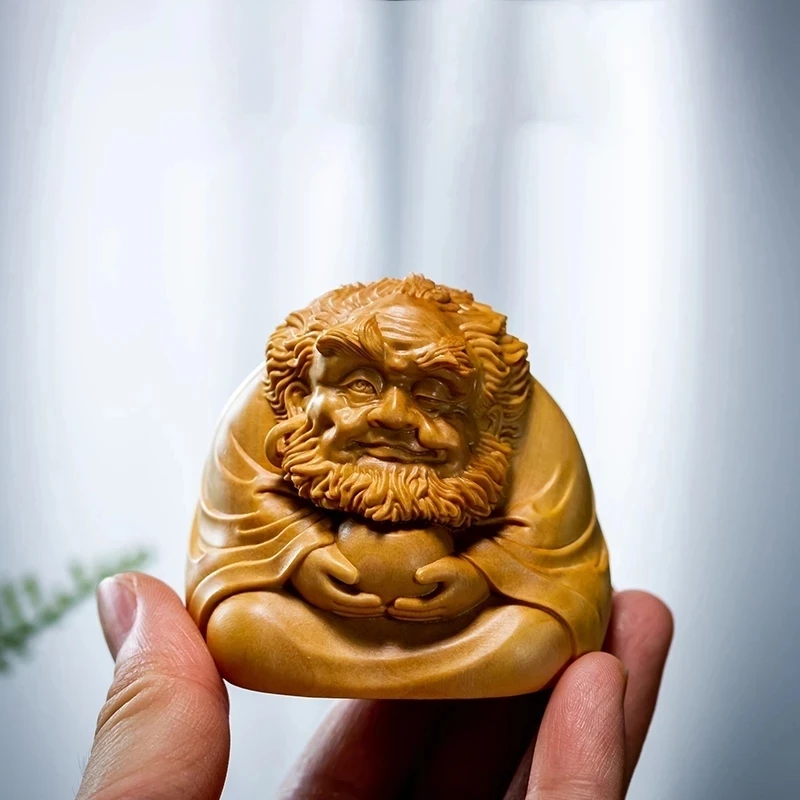

Буддийская деревянная скульптура 6 см Dharma, статуя Будды дзен, фэн-шуй, медитация, домашний декор