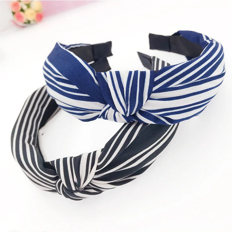 Ободок для волос с принтом Женский дневной бандан блестками синего и черного