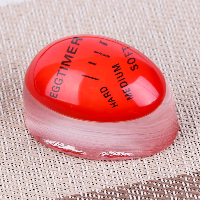 1 PC Egg Timer 1 шт. яйцо идеальный цвет таймер с изменяющимся Yummy мягкие вареные яйца кухонные экологически чистые смолы яйцо таймер красный таймер инструменты - Цвет: 1 PC Egg Timer
