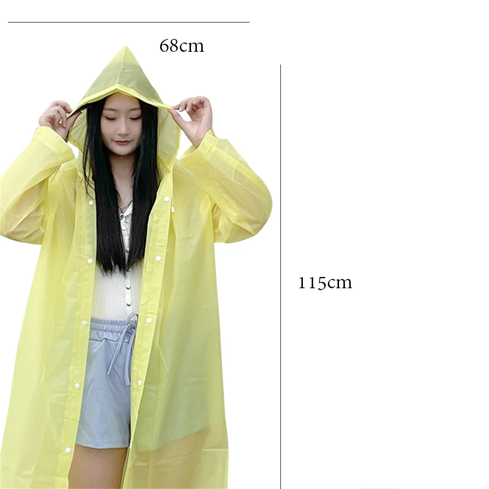 Простой и модный толстый дождевик из ЭВА для взрослых мужчин женщин цветной