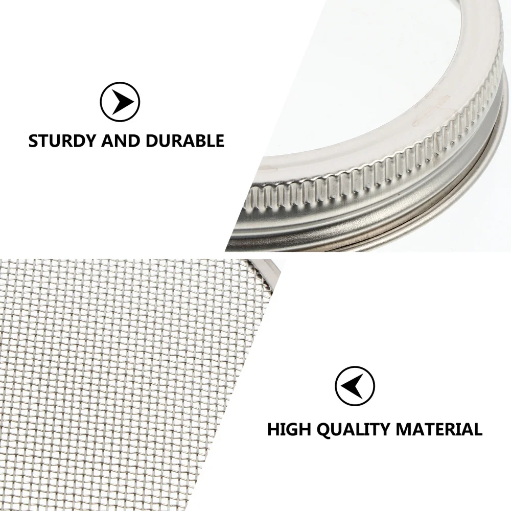 

3 Pcs Sprouting Jar Screen Lids Stainless Steel Sprouting Lids for Canning Jars