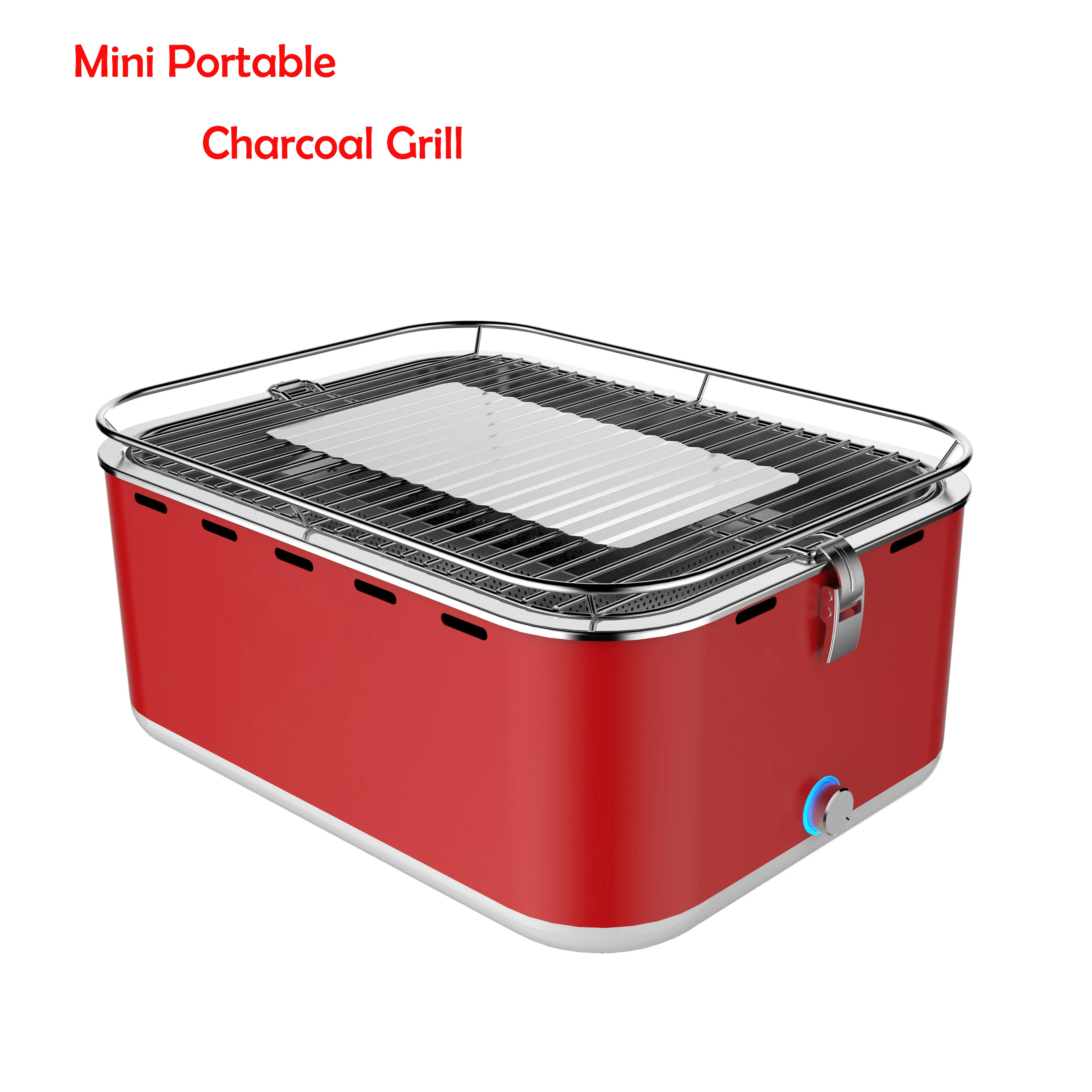 

Portable Charcoal Grill Table Top Square Grill Less Smoke Grill Ignition of 3-4 Minutes for Barbecue, Outdoor BBQ Grill