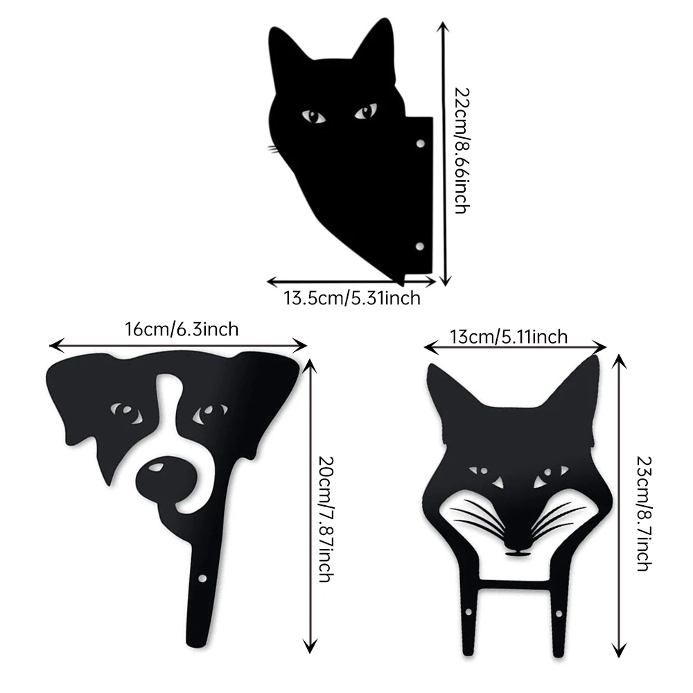 

Peeping Animals Garden Sculpture Ornament Beware Of Dog Cat Fox Lawn Home Decoration Animal Yard Art Gardener Gift New 2021