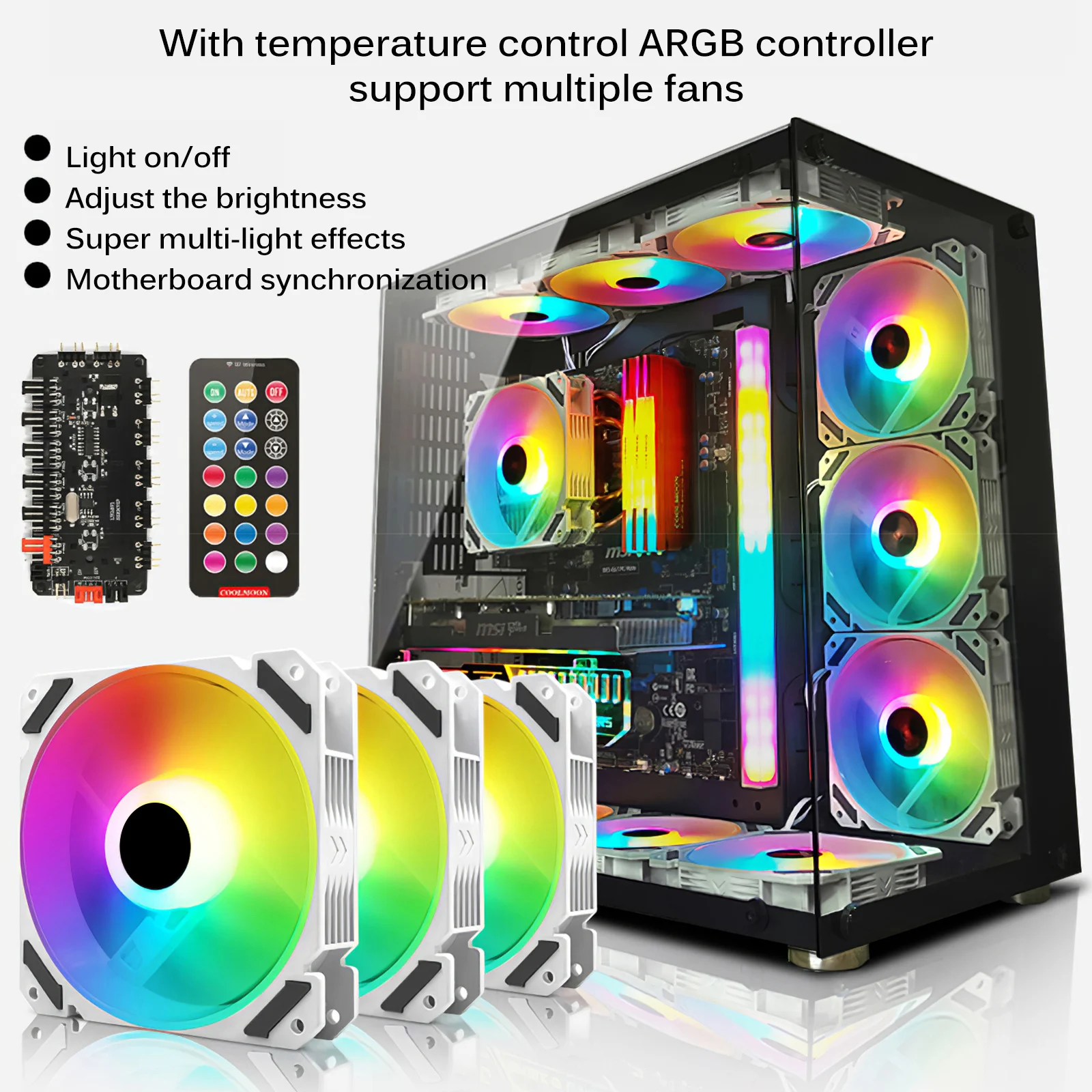 120 мм охлаждающий вентилятор компьютера ПК RGB чехол вентиляторы кулера