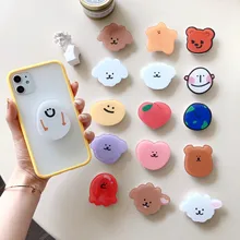 Cute Round Extend Phone Stand Holder For iPhone 11 12 Pro 6 7 8 Plus X Xr Xs Max Universal Finger Ring Stand Bracket