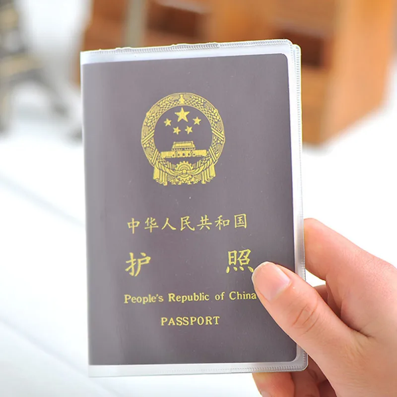 1 шт. дорожный водонепроницаемый чехол-портмоне для паспорта прозрачный ПВХ ID