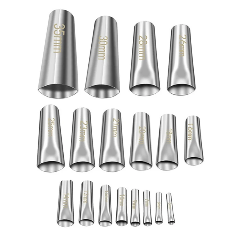 

18pcs Caulking Nozzles Applicator Stainless Steel Sealant Caulk Finishing Nozzle E5BE