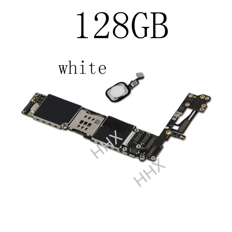 128GB-White Оригинальная разблокированная материнская плата для iPhone 6 с/без touch ID, бесплатный iCloud для iPhone 6 материнская плата с системой IOS pan - Цвет: 128GB-White