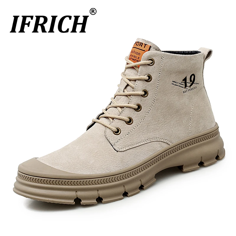 Осень 2020 армейские ботинки для мужчин черные кожаные рабочие мужские уличные