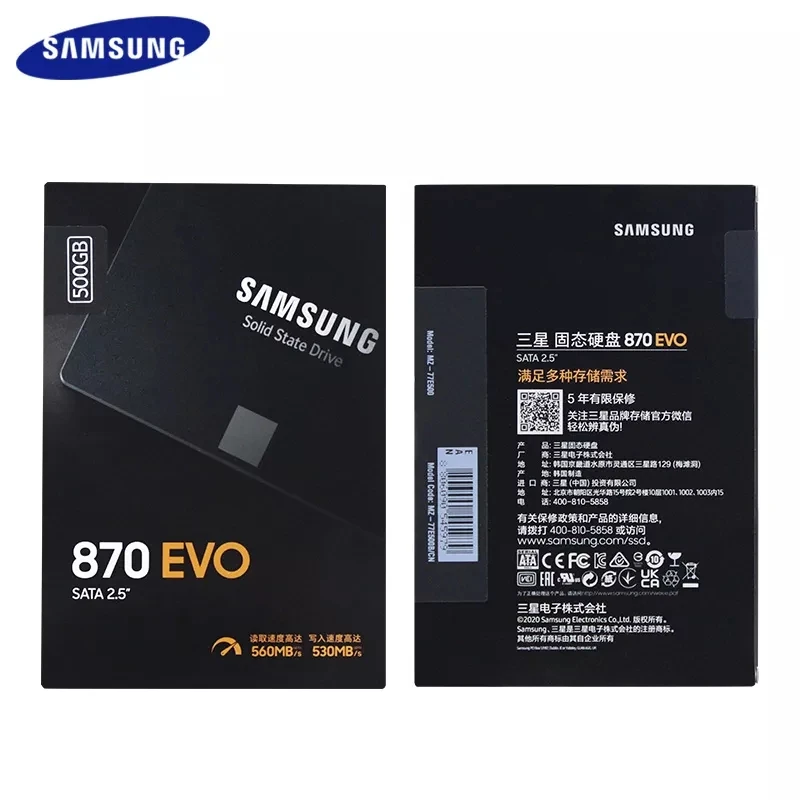 samsung ssd 4t 2tb 1tb 500gb 250gb internal solid state disk hdd hard drive sata3 2 5inch laptop desktop pc disk hd 870 evo free global shipping