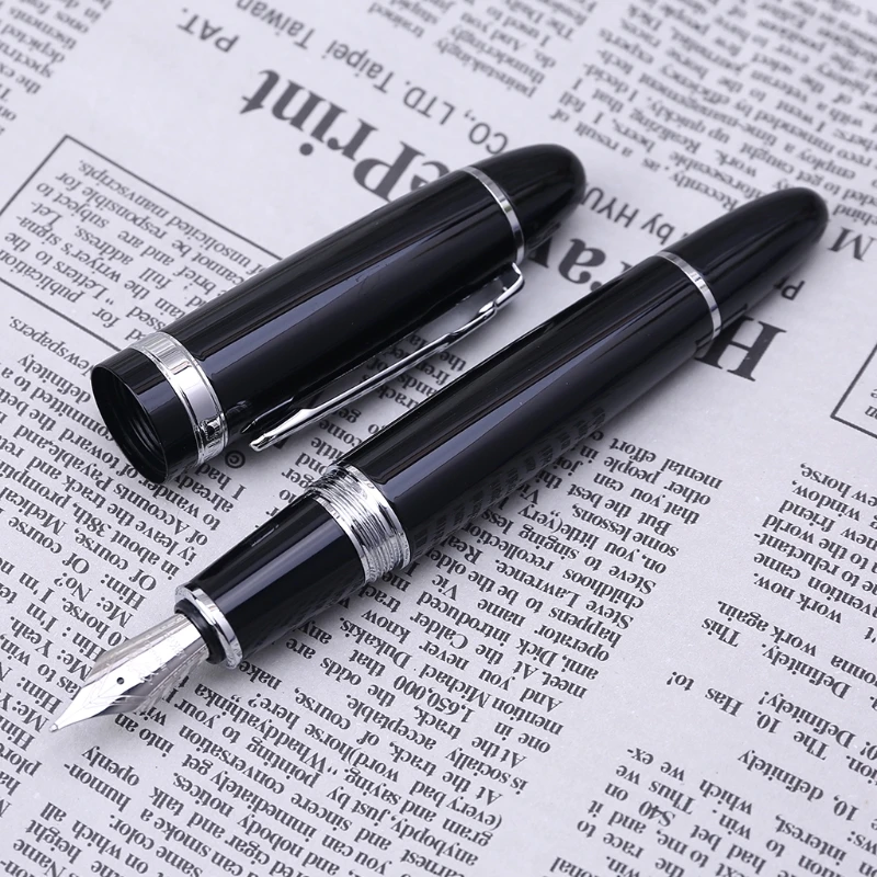 

2021 New New Jinhao 159 Black And Silver M Nib Fountain Pen Thick