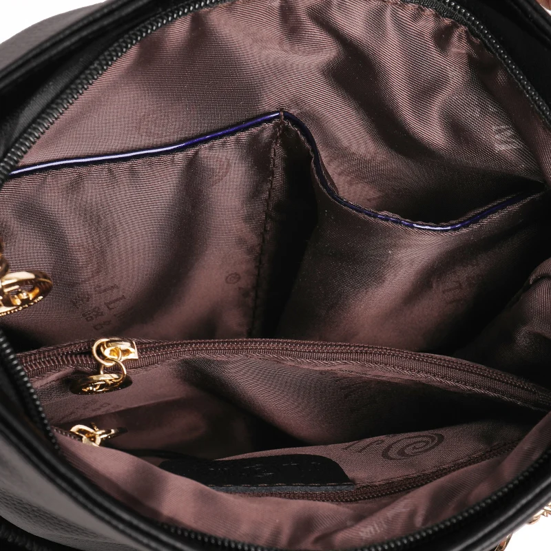 

High Quality Solid Leather Double Zipper Design Summer Chain Tote Shoulder Bucket Women's Bag Sac A Main Purses And Handbags