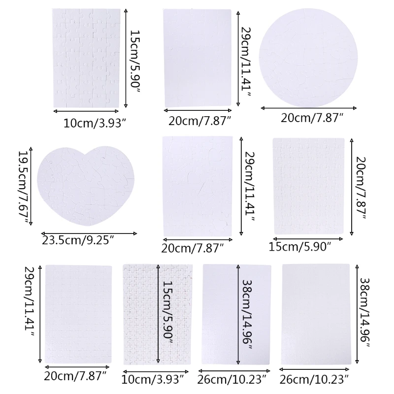 

1Set/5Sheet DIY Blank Puzzles Jigsaw Set Heat Transfer Puzzle House Decoration Brain Developmental Game DIY Photo Frame