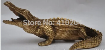 10 &quotкитайские медные латунные фэншуй зверь Аллигатор Крокодил рыба