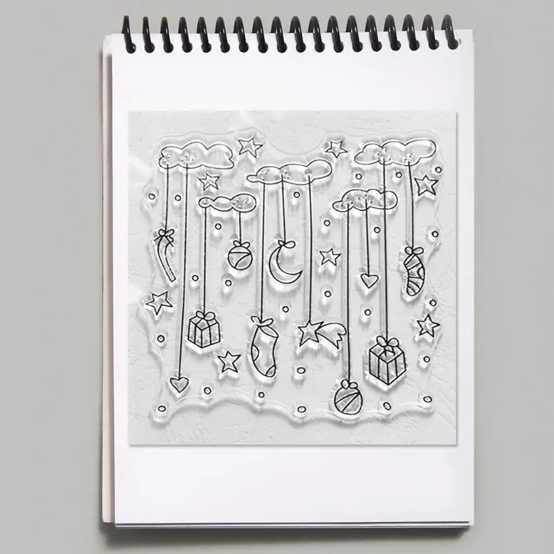 Облако Луна Звезда силиконовый прозрачный печать штамп сделай сам Скрапбукинг