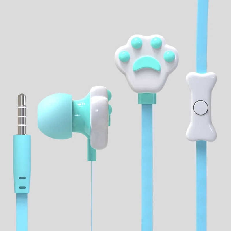 Наушники-вкладыши CHYI Cat Paw стерео Hi-Fi цветные дешевые спортивные 3 5 мм для Ipod Iphone |