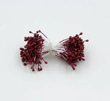 Dark red 100 шт/партия искусственные цветы тычинки с днем рождения украшения детский душ Свадебные украшения Флорес Рождественский Декор - Цвет: Dark red