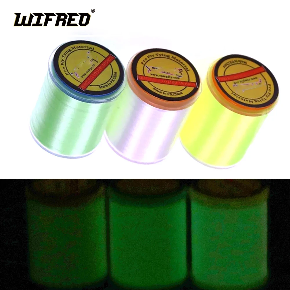

Wifreo 2pcs 150D 300D Luminous Fly Tying Thread Floss For Jigging Hook Night Fishing Flies Glow in the dark Fly tying material