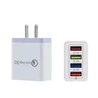 Настенный адаптер для быстрой зарядки, 3 А, 4USB, Quick charge 3,0 для IPhone12 Pro, Xiaomi Mix 4, источник питания для телефона, зарядное устройство для США